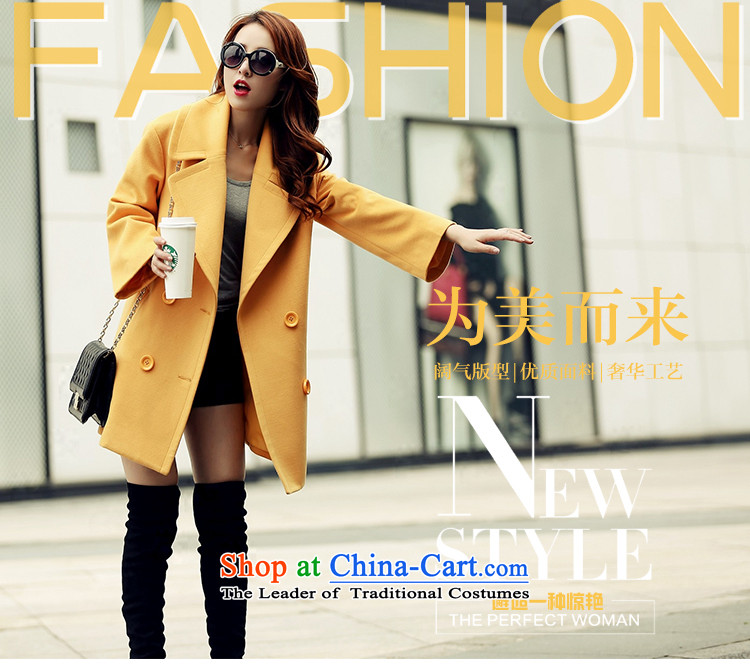 Arthur magic yi 2015 Fall/Winter Collections new double-reverse collar coats, wool? long suit for Sau San Mao jacket female Yellow XL? Picture, prices, brand platters! The elections are supplied in the national character of distribution, so action, buy now enjoy more preferential! As soon as possible.