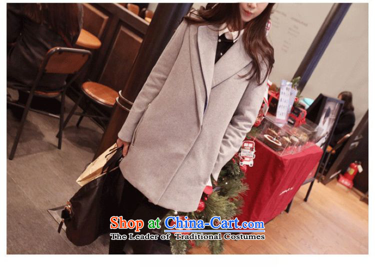 The 2015 autumn and winter sum Korean wild leisure preppy side zip gross a wool coat jacket is light gray M picture, prices, brand platters! The elections are supplied in the national character of distribution, so action, buy now enjoy more preferential! As soon as possible.