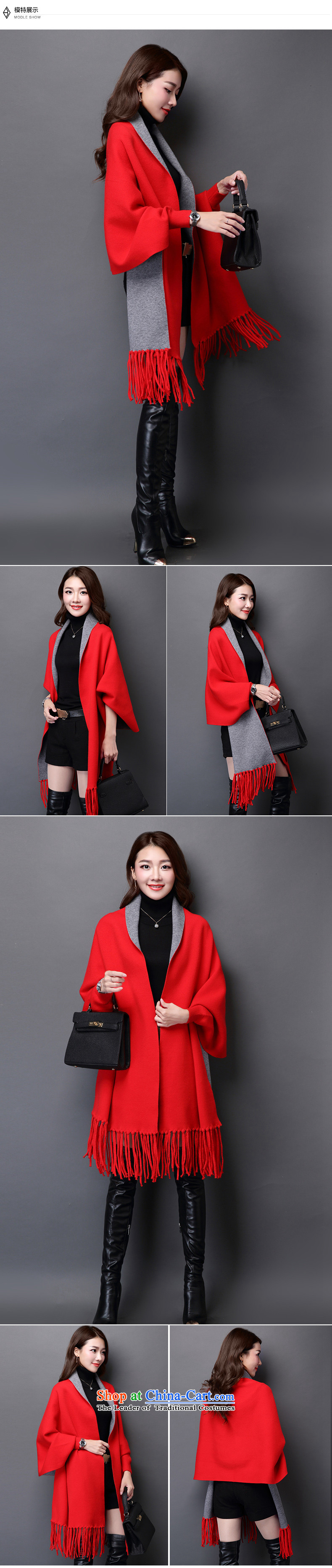Mavis Fan bottom 2015 autumn and winter female Korean version of the new trendy long temperament cloak shawl coats duplex can penetrate gray + pink are code picture, prices, brand platters! The elections are supplied in the national character of distribution, so action, buy now enjoy more preferential! As soon as possible.
