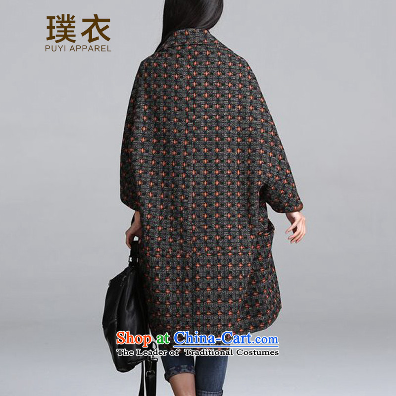  2015 Autumn and winter clothing and equipment of arts in gross? jacket long loose larger bat sleeves a wool coat shawl COAT 1132 suit , L, equipment (PUYI YI APPAREL) , , , shopping on the Internet