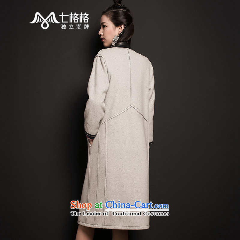 7 2015 New winter Princess Returning Pearl PU stitching 9 cuff coats , gray hair? 7) , , , (OTHERMIX Princess Returning Pearl shopping on the Internet