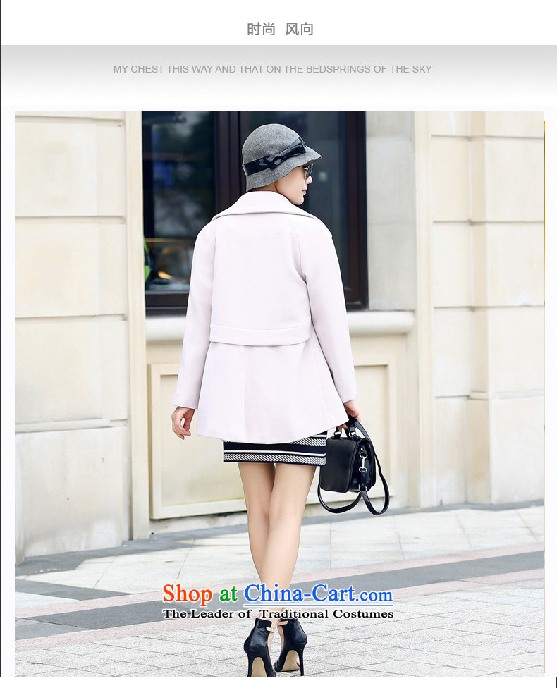 2015 Autumn and winter new Korean cloak-wool a wool coat female short of the amount so Coat pink S picture, prices, brand platters! The elections are supplied in the national character of distribution, so action, buy now enjoy more preferential! As soon as possible.