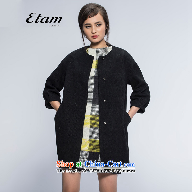 Etam etam W2 7 Cuff Stylish coat hanging 14013412295 gross? _999 Black 38M License Premium