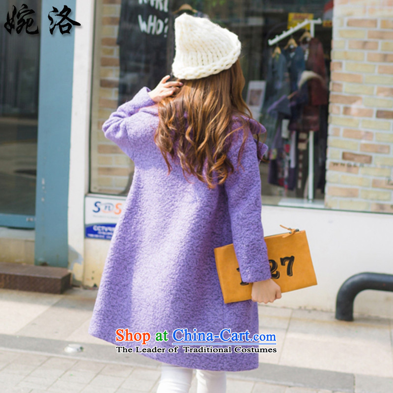 Yuen, 2015 Winter New Women Korean fashion sense of the thick solid color in the lint-free long larger gross coats NRJ7145 Sau San? picture color M4 (wanluo Yuen) , , , shopping on the Internet