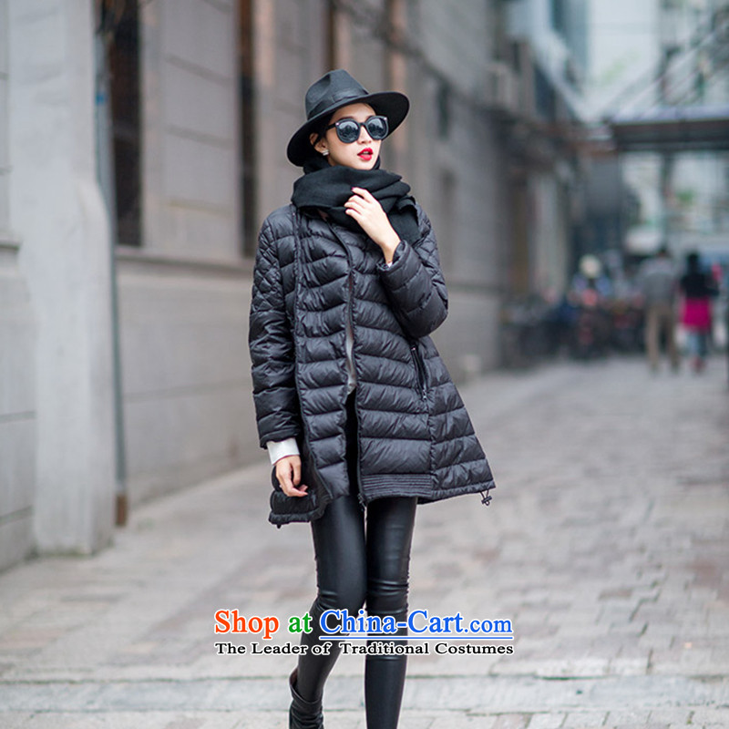 The first economy by 2015 XL Europe declared larger women in long version a thick warm video thin solid color cotton coat 7109/ black 5XL jacket around 922.747 180-200, purple long declared shopping on the Internet has been pressed.