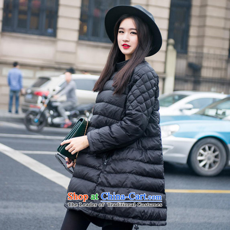 The first economy by 2015 XL Europe declared larger women in long version a thick warm video thin solid color cotton coat 7109/ black 5XL jacket around 922.747 180-200, purple long declared shopping on the Internet has been pressed.