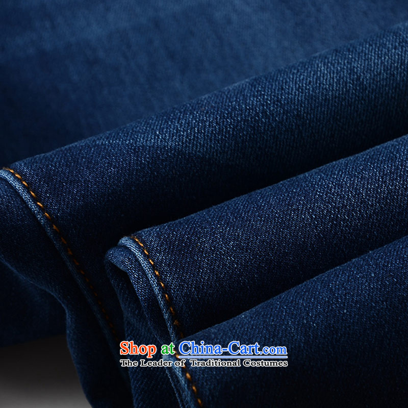 Hei Princess large arsenal of ladies jeans high elastic waist add lint-free cleaning thick mm video castor thin large female M66189 blue trousers , Hei Mary 32 yards slavery has been pressed shopping on the Internet
