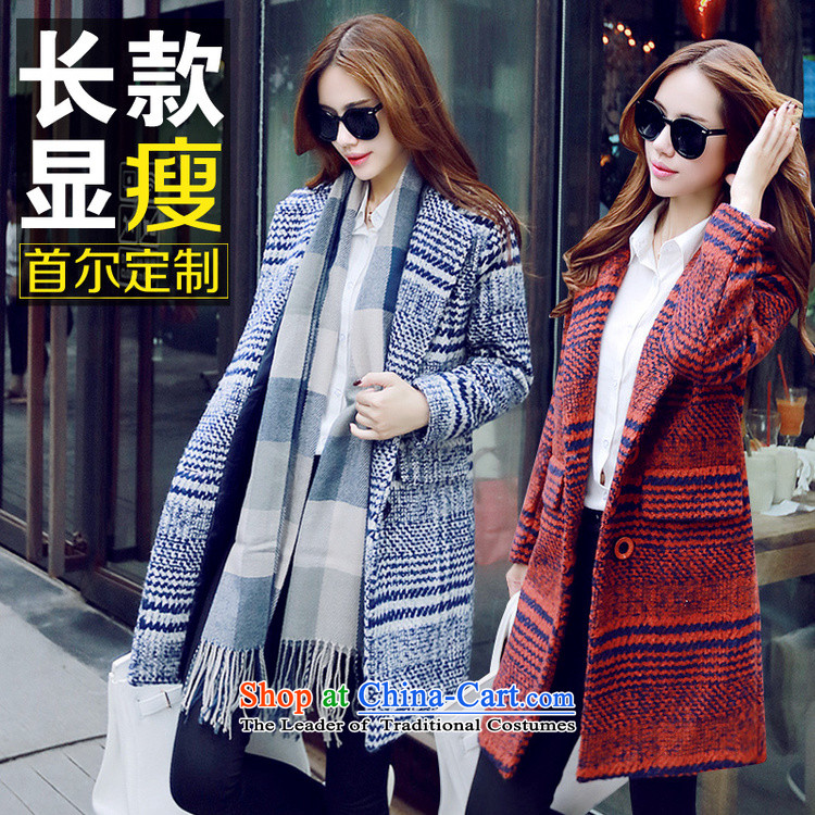 Chung Cayman El 2015 autumn and winter new Korean version plus obesity large mm female latticed gross? a coat jacket , blue and white XXXL 5,621 pictures, prices, brand platters! The elections are supplied in the national character of distribution, so action, buy now enjoy more preferential! As soon as possible.
