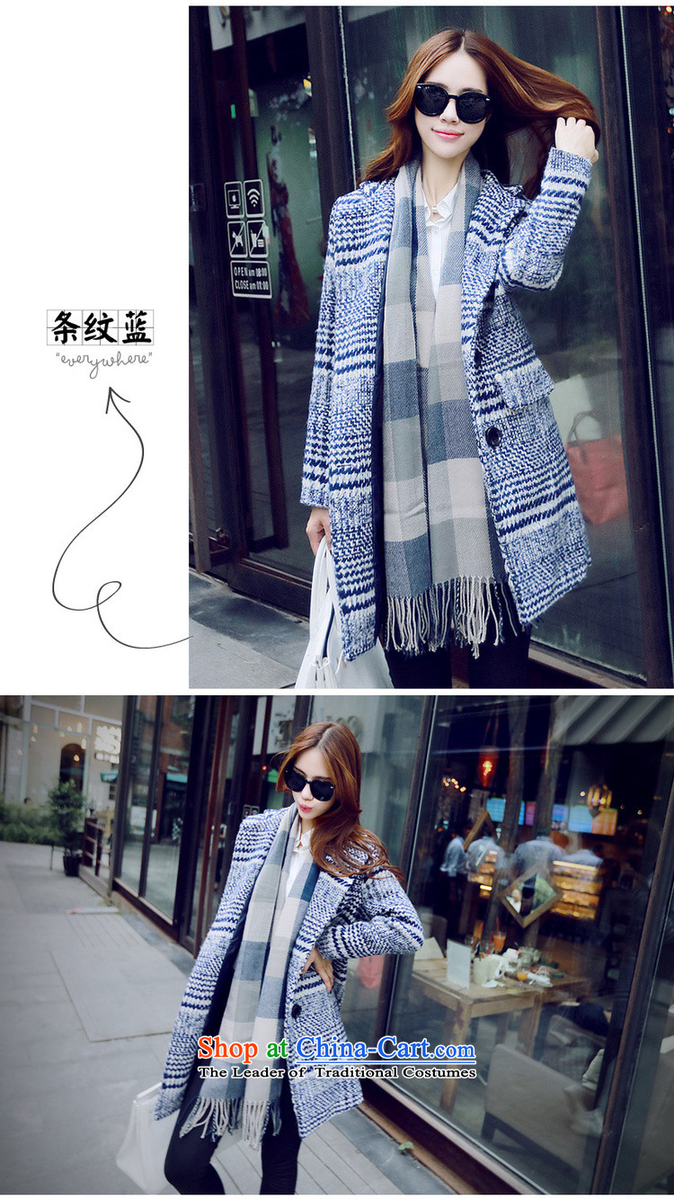Chung Cayman El 2015 autumn and winter new Korean version plus obesity large mm female latticed gross? a coat jacket , blue and white XXXL 5,621 pictures, prices, brand platters! The elections are supplied in the national character of distribution, so action, buy now enjoy more preferential! As soon as possible.
