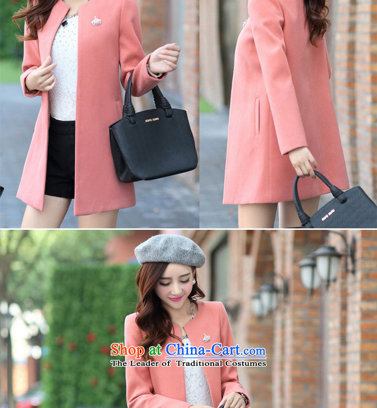 Morcar Connie snow  2015 autumn and winter new Korean version of larger? female coats cardigan windbreaker pink L picture, prices, brand platters! The elections are supplied in the national character of distribution, so action, buy now enjoy more preferential! As soon as possible.
