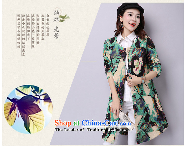 2015 Autumn and Winter Korea MEISUDI version of large numbers of ladies arts stamp loose video clip cotton waffle thin in the warm jacket coat long blue M picture, prices, brand platters! The elections are supplied in the national character of distribution, so action, buy now enjoy more preferential! As soon as possible.