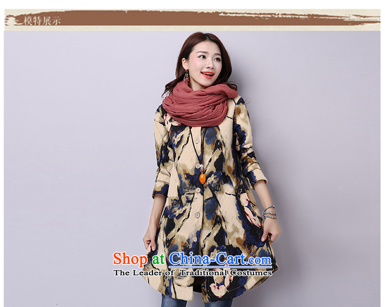 2015 Autumn and Winter Korea MEISUDI version of large numbers of ladies arts stamp loose video clip cotton waffle thin in the warm jacket coat long blue M picture, prices, brand platters! The elections are supplied in the national character of distribution, so action, buy now enjoy more preferential! As soon as possible.