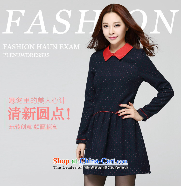 C.o.d. XL 2015 New Fall/Winter Collections Preppy thick sister wave point video thin a long-sleeved baby for a field so gross dresses to dark blue 4XL approximately around 170-190 microseconds catty picture, prices, brand platters! The elections are supplied in the national character of distribution, so action, buy now enjoy more preferential! As soon as possible.
