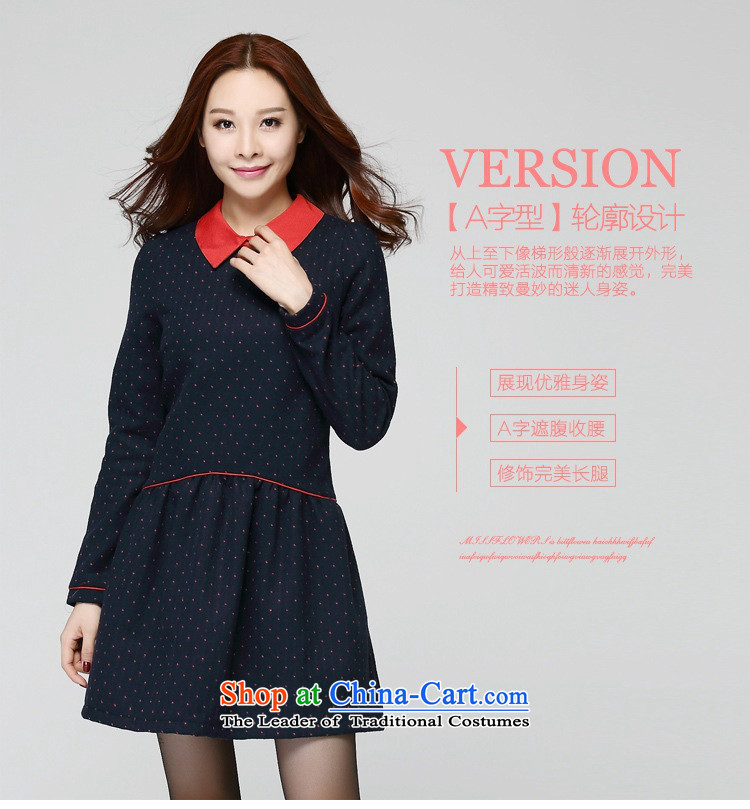 C.o.d. XL 2015 New Fall/Winter Collections Preppy thick sister wave point video thin a long-sleeved baby for a field so gross dresses to dark blue 4XL approximately around 170-190 microseconds catty picture, prices, brand platters! The elections are supplied in the national character of distribution, so action, buy now enjoy more preferential! As soon as possible.