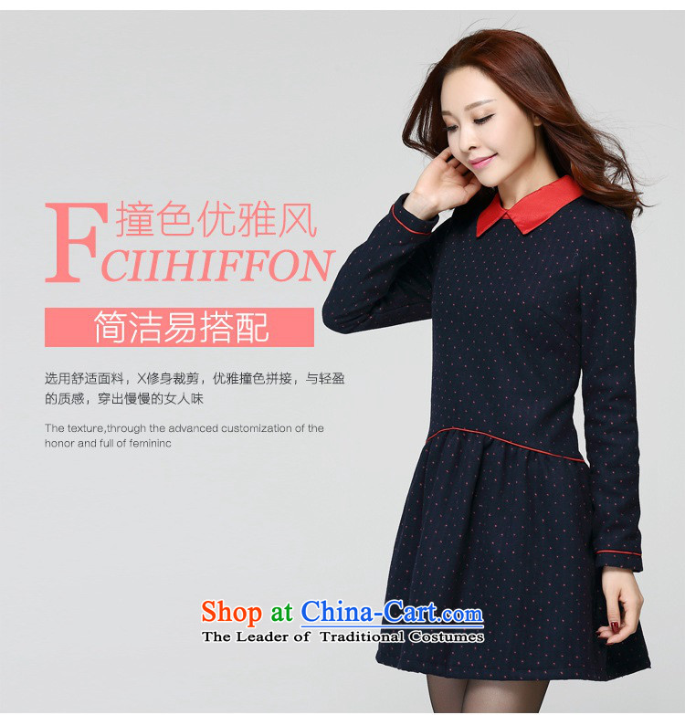 C.o.d. XL 2015 New Fall/Winter Collections Preppy thick sister wave point video thin a long-sleeved baby for a field so gross dresses to dark blue 4XL approximately around 170-190 microseconds catty picture, prices, brand platters! The elections are supplied in the national character of distribution, so action, buy now enjoy more preferential! As soon as possible.