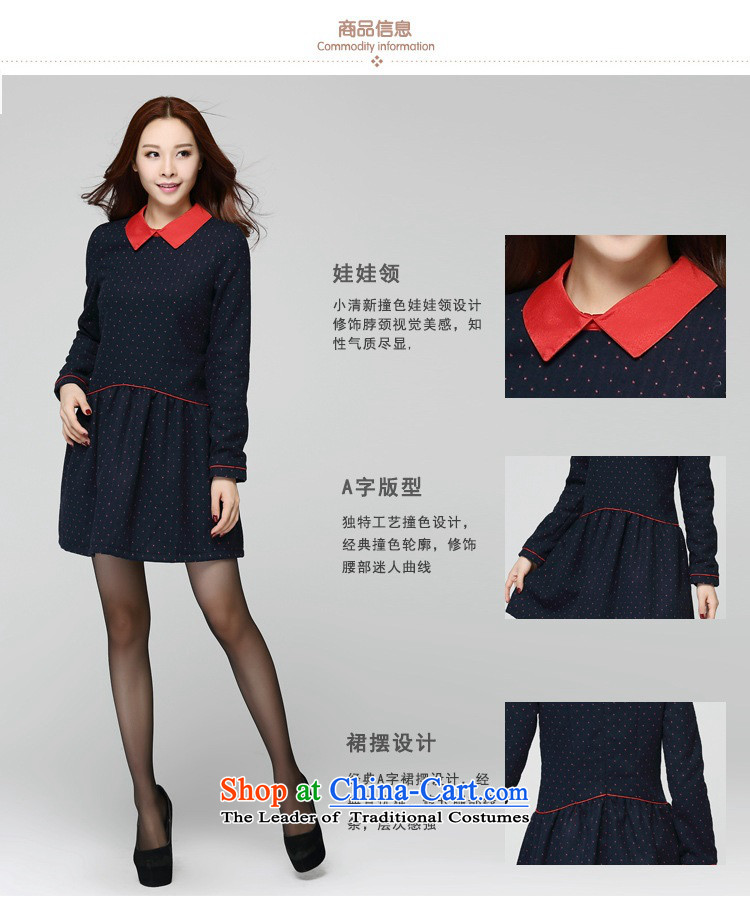 C.o.d. XL 2015 New Fall/Winter Collections Preppy thick sister wave point video thin a long-sleeved baby for a field so gross dresses to dark blue 4XL approximately around 170-190 microseconds catty picture, prices, brand platters! The elections are supplied in the national character of distribution, so action, buy now enjoy more preferential! As soon as possible.