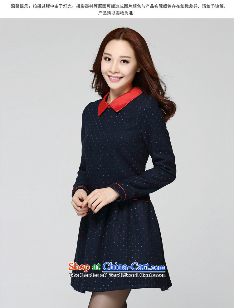 C.o.d. XL 2015 New Fall/Winter Collections Preppy thick sister wave point video thin a long-sleeved baby for a field so gross dresses to dark blue 4XL approximately around 170-190 microseconds catty picture, prices, brand platters! The elections are supplied in the national character of distribution, so action, buy now enjoy more preferential! As soon as possible.