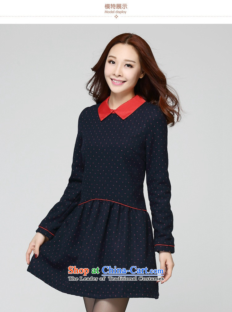 C.o.d. XL 2015 New Fall/Winter Collections Preppy thick sister wave point video thin a long-sleeved baby for a field so gross dresses to dark blue 4XL approximately around 170-190 microseconds catty picture, prices, brand platters! The elections are supplied in the national character of distribution, so action, buy now enjoy more preferential! As soon as possible.