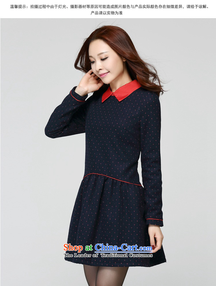 C.o.d. XL 2015 New Fall/Winter Collections Preppy thick sister wave point video thin a long-sleeved baby for a field so gross dresses to dark blue 4XL approximately around 170-190 microseconds catty picture, prices, brand platters! The elections are supplied in the national character of distribution, so action, buy now enjoy more preferential! As soon as possible.