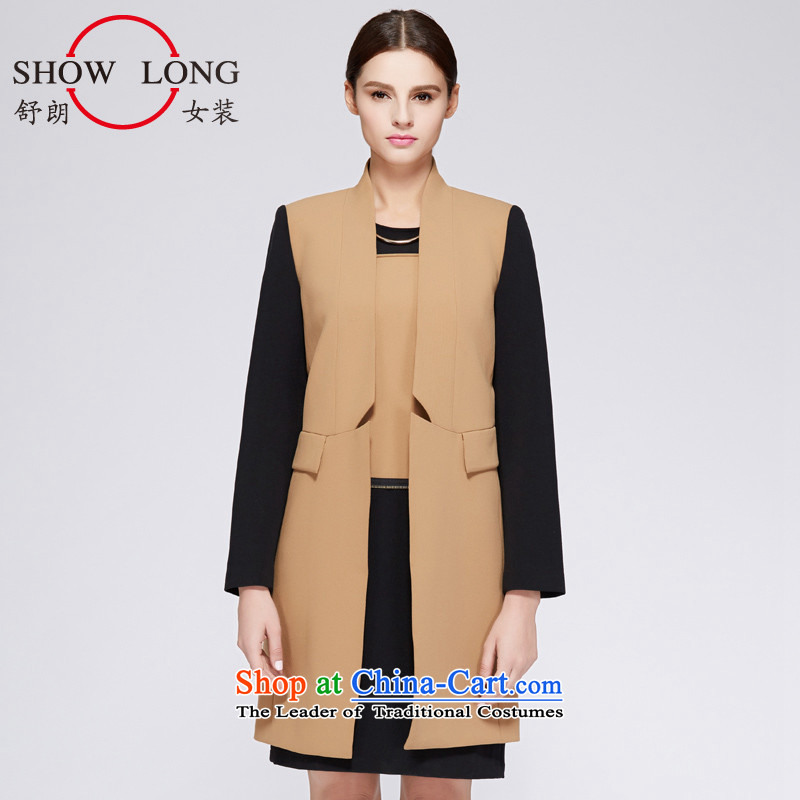 Choulant 2015 winter new women's stylish temperament female Wind Jacket coat S2123H03 female yellow and black M-160_84a-09 code