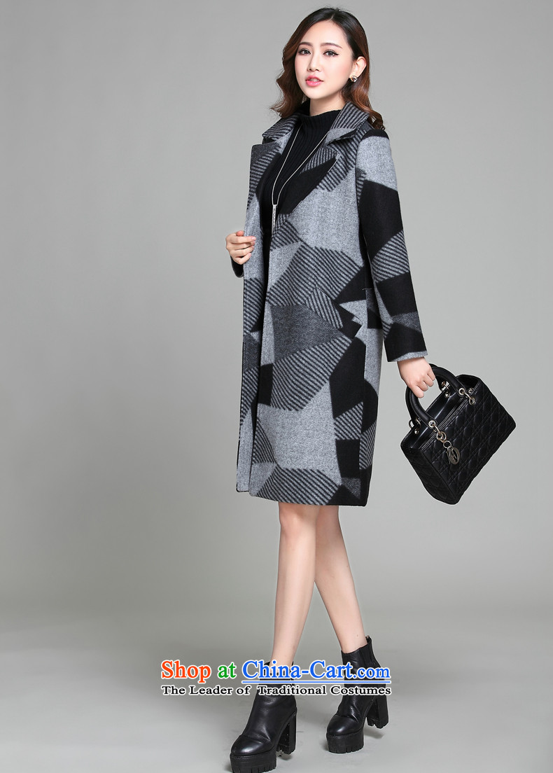 Shanghai Story of gross? long coats female COAT 2015 Winter Korean modern grid ultra long Sau San gross? coats windbreaker Gray L picture, prices, brand platters! The elections are supplied in the national character of distribution, so action, buy now enjoy more preferential! As soon as possible.