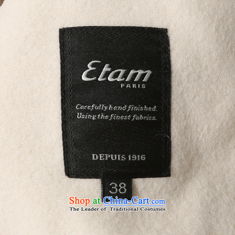 The new 2015 Winter Olympics ETAM W Pure Color long woolen coat 15013413380 beige 38M, Eiger etam,,, shopping on the Internet