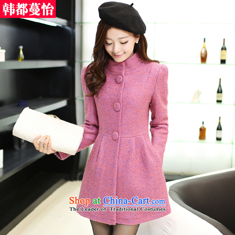 Korea has Golden Harvest autumn and winter 2015 Selina Chow New Women Korean female Korean coats wool?   Graphics thin hair version? The first 5708 jacket XXL