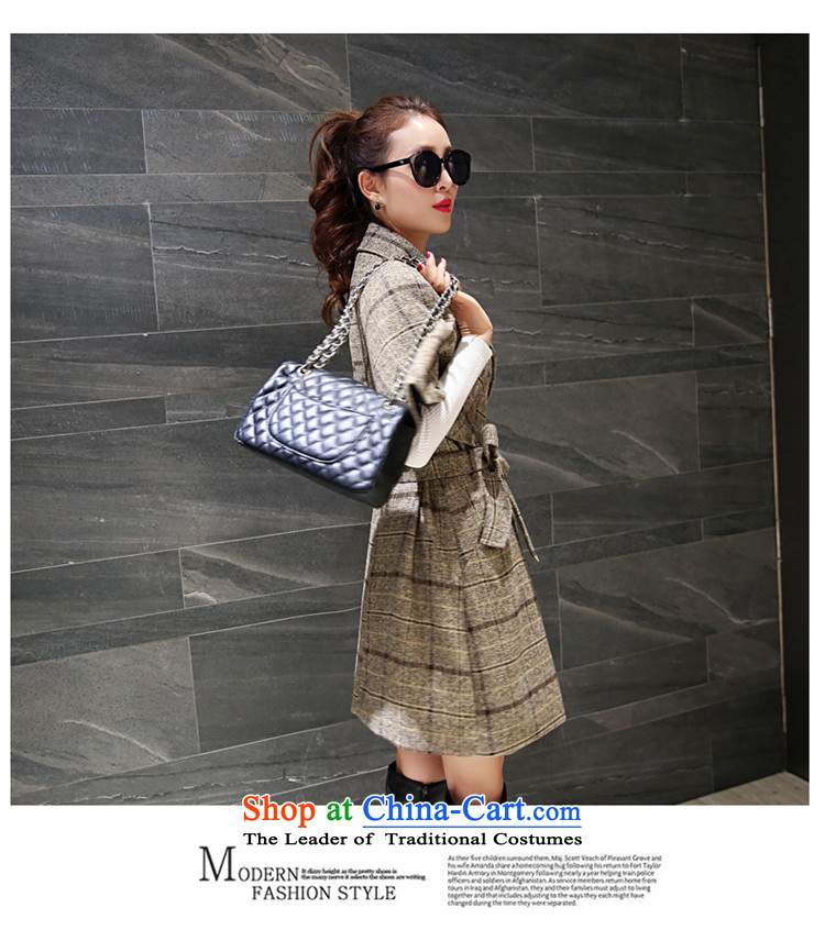 Sin has new winter 2015 stylish temperament video thin Korea Sau San edition in warm longer tether cloak? coats female pale gross grid     M pictures, prices, brand platters! The elections are supplied in the national character of distribution, so action, buy now enjoy more preferential! As soon as possible.