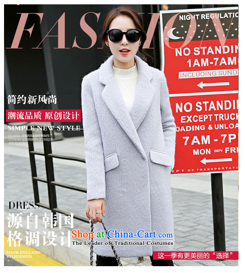 Xuan, Mrs Ure 2015 autumn and winter new minimalist in long wool coat? 