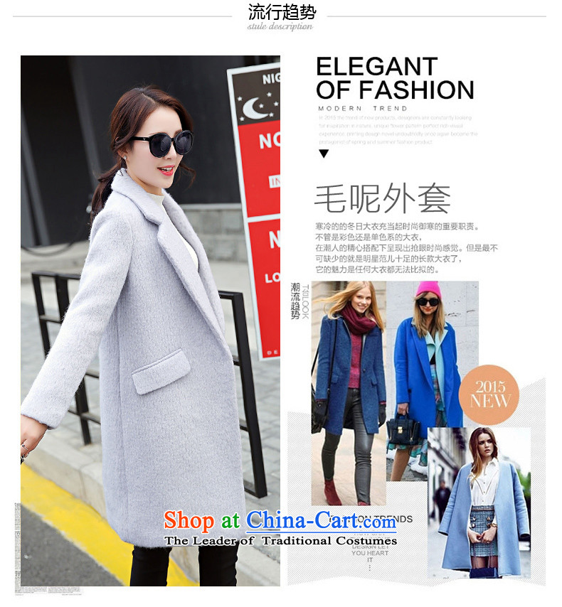 Xuan, Mrs Ure 2015 autumn and winter new minimalist in long wool coat? 