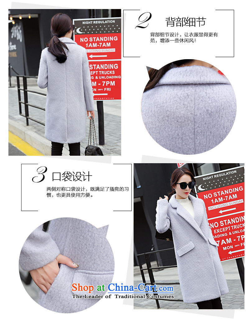 Xuan, Mrs Ure 2015 autumn and winter new minimalist in long wool coat? 