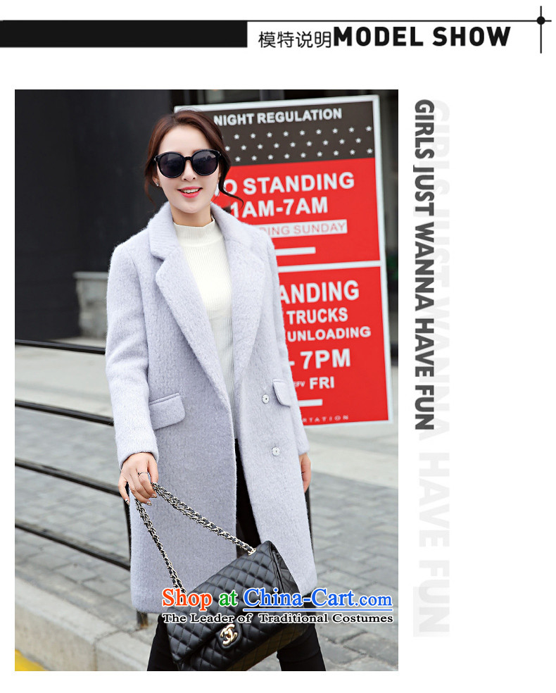 Xuan, Mrs Ure 2015 autumn and winter new minimalist in long wool coat? 