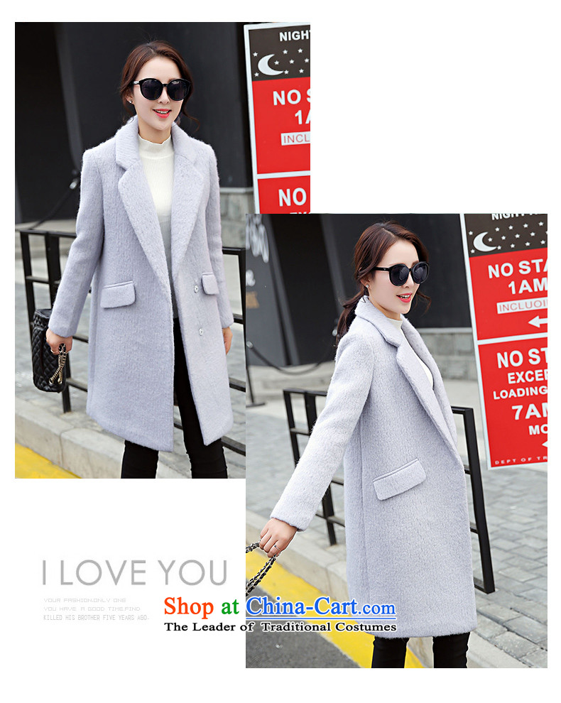 Xuan, Mrs Ure 2015 autumn and winter new minimalist in long wool coat? 