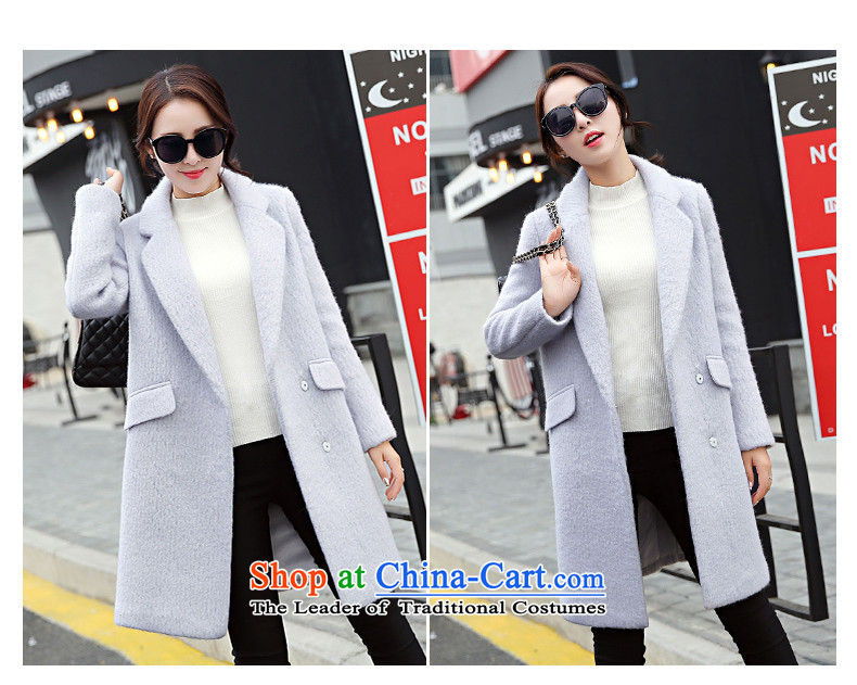 Xuan, Mrs Ure 2015 autumn and winter new minimalist in long wool coat? 