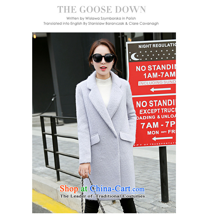 Xuan, Mrs Ure 2015 autumn and winter new minimalist in long wool coat? 