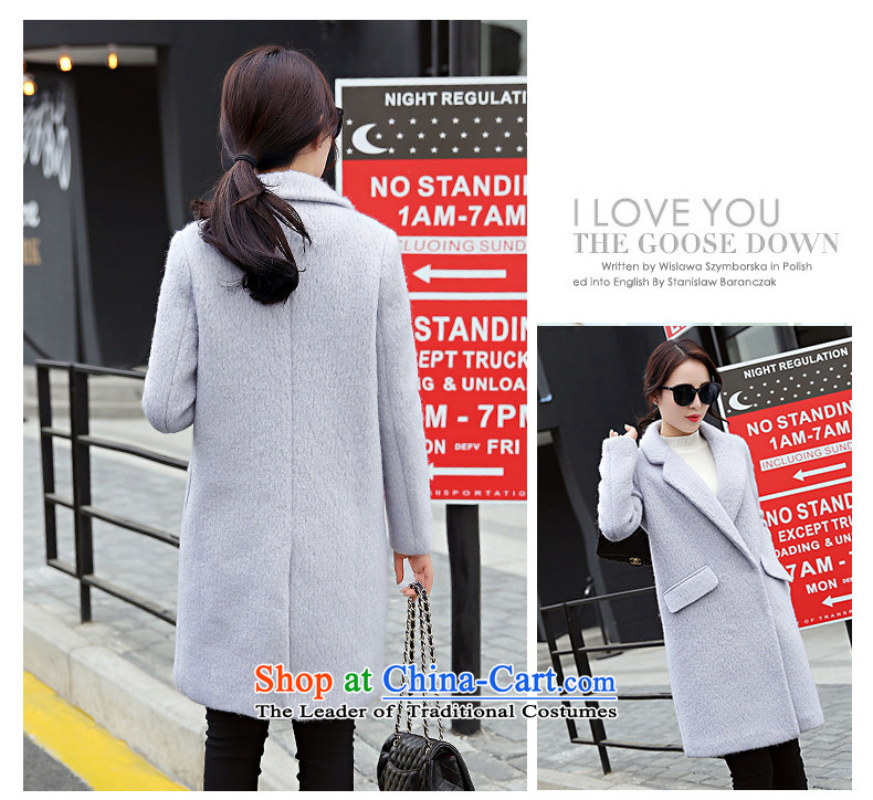 Xuan, Mrs Ure 2015 autumn and winter new minimalist in long wool coat? 