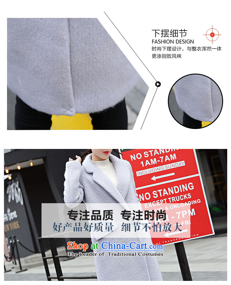 Xuan, Mrs Ure 2015 autumn and winter new minimalist in long wool coat? 