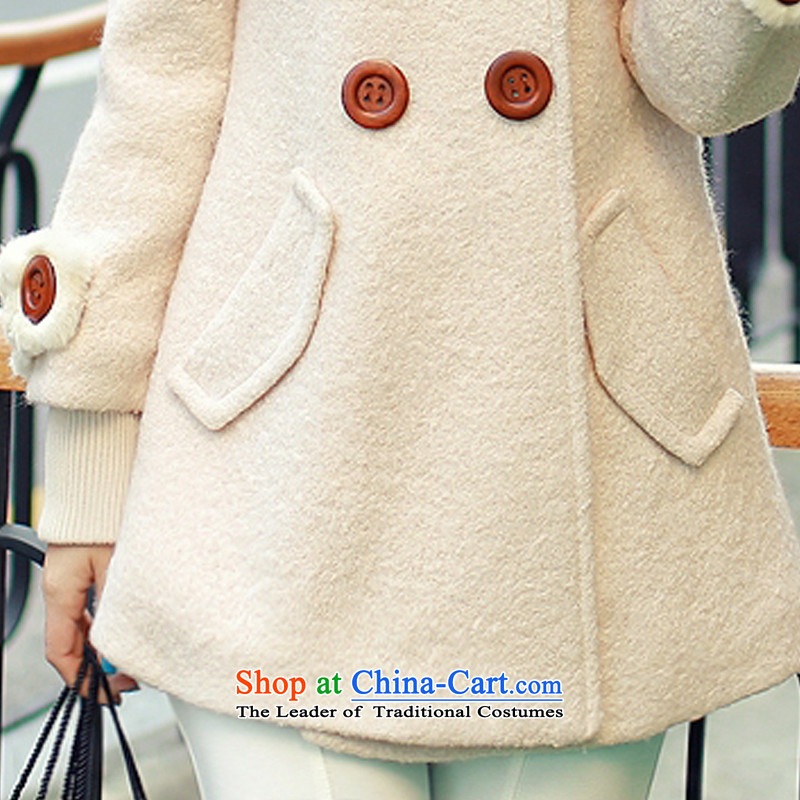 Statements were made by Lau on Winter 2015 new female jackets for larger video thin wool so Sau San Jacket coat SA beige M Lau Statement (SHE says) , , , shopping on the Internet