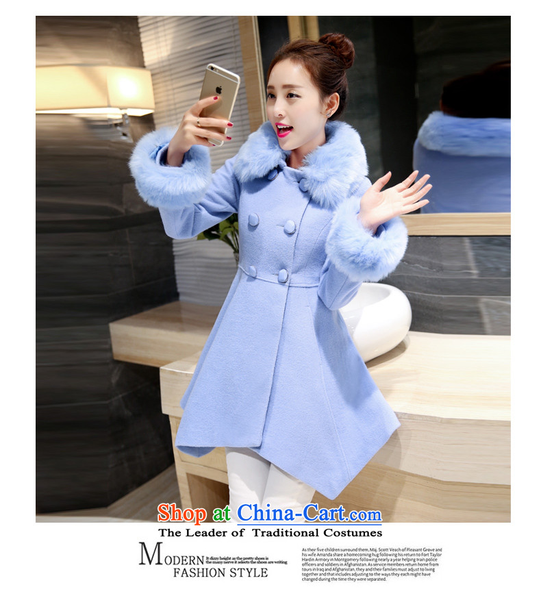 Alfa Romeo Lei 2015 winter new Korean female jacket? gross in autumn and winter long double-a wool coat with collar coats8530  2XL pictures, green fruit prices, brand platters! The elections are supplied in the national character of distribution, so action, buy now enjoy more preferential! As soon as possible.