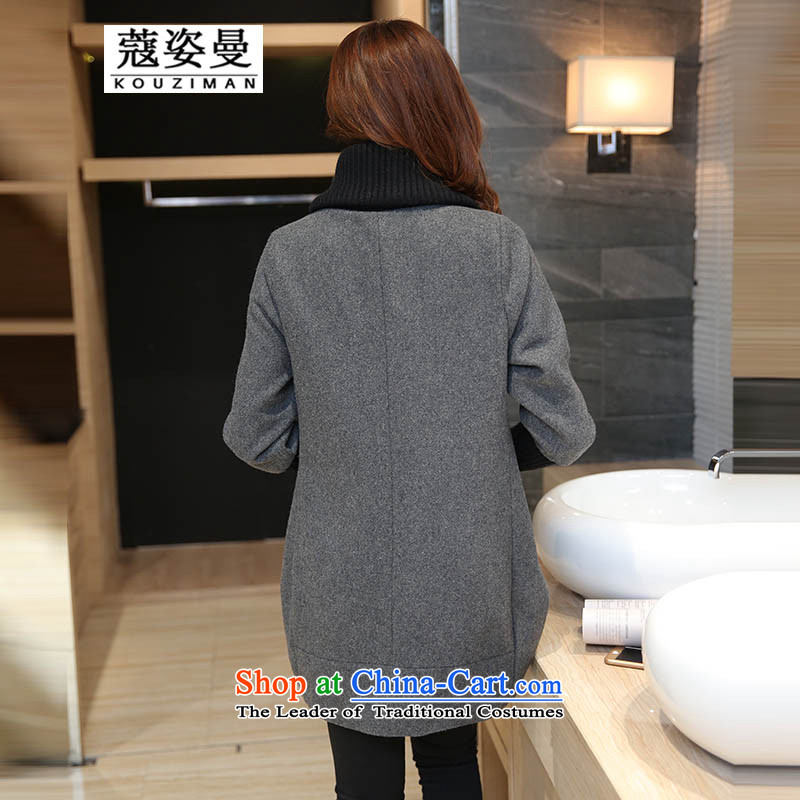 Khao Lak Gigi Lai Cayman gross? 2015 autumn and winter coats new 200 catties to increase the number of winter clothing thick mm sister Korean female jacket? gross cardigan gray 3XL(140-160 catty, Coe Gigi Lai Man wearing (KOUZIMAN) , , , shopping on the Internet