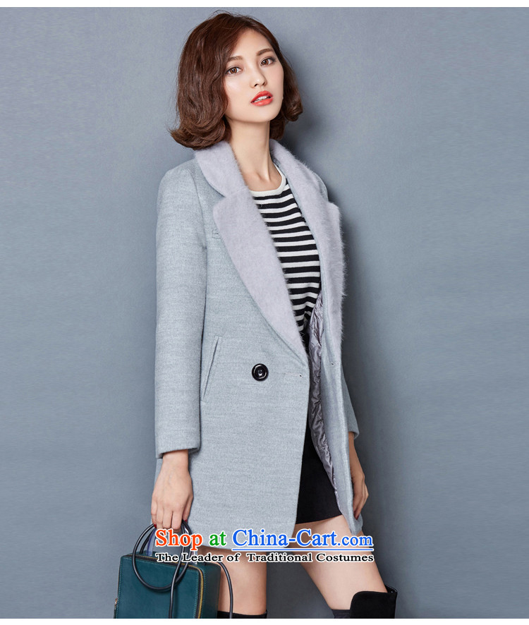 Mandan chou 2015 winter new Korean female coats gross Sau San? thick cotton folder code gross? Jacket Sable Hair suits for long a wool coat gray XXL picture, prices, brand platters! The elections are supplied in the national character of distribution, so action, buy now enjoy more preferential! As soon as possible.
