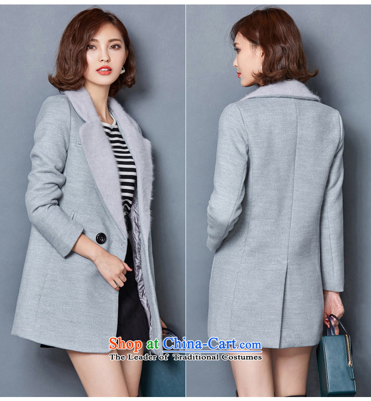 Mandan chou 2015 winter new Korean female coats gross Sau San? thick cotton folder code gross? Jacket Sable Hair suits for long a wool coat gray XXL picture, prices, brand platters! The elections are supplied in the national character of distribution, so action, buy now enjoy more preferential! As soon as possible.