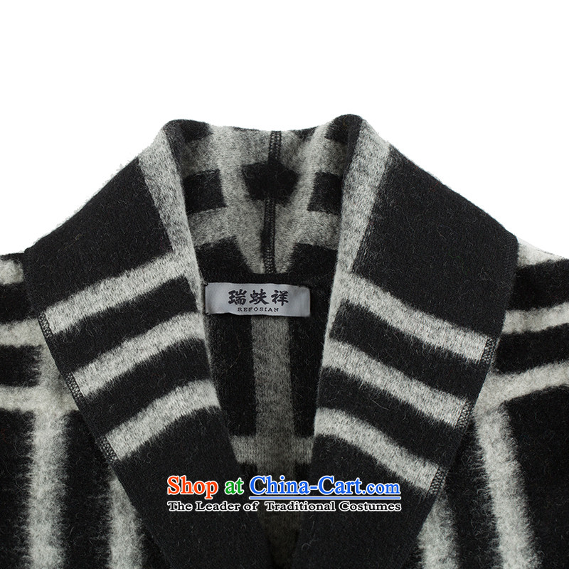 Therefore, 2015 winter new Cheung Uk wind woolen coat retro stylish and classy latticed gross? long coats black and white , or Cheung has been pressed 175/96A, shopping on the Internet