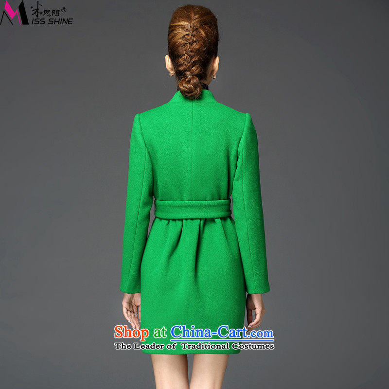 Meath Yang original proposals in the medium to long term, Zhang Qinsheng gross winter 2015 new products so long-sleeved blouses and woolen coat jacket , green gross? m missshine Yang (Cisco) , , , shopping on the Internet