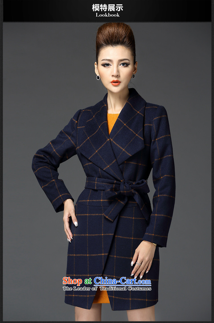 Meath Yang original tyrant and 2015 autumn and winter coats new gross? long-sleeved temperament lapel of Europe and latticed coats female black S picture, prices, brand platters! The elections are supplied in the national character of distribution, so action, buy now enjoy more preferential! As soon as possible.