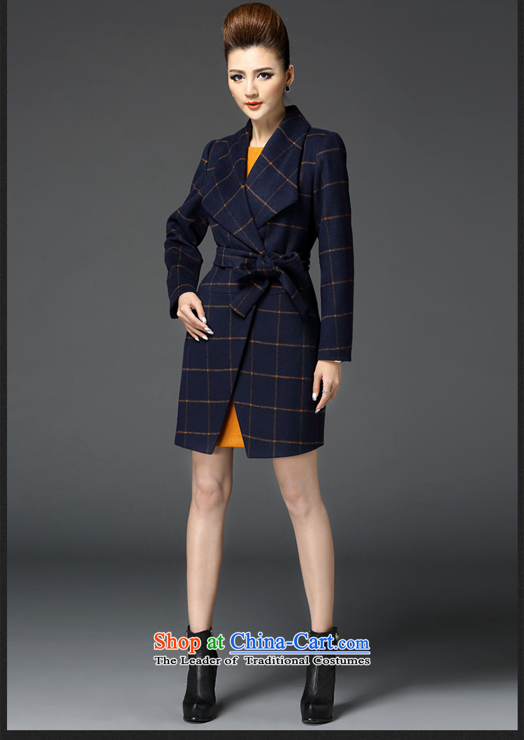 Meath Yang original tyrant and 2015 autumn and winter coats new gross? long-sleeved temperament lapel of Europe and latticed coats female black S picture, prices, brand platters! The elections are supplied in the national character of distribution, so action, buy now enjoy more preferential! As soon as possible.