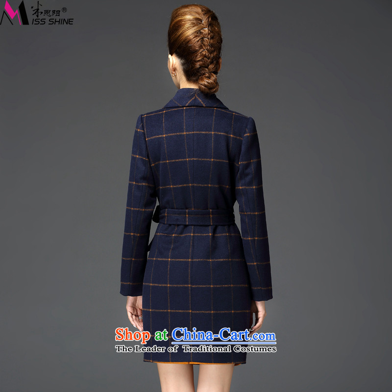 Meath Yang original tyrant and 2015 autumn and winter coats new gross? long-sleeved temperament lapel of Europe and latticed coats female black S m missshine Yang (Cisco) , , , shopping on the Internet