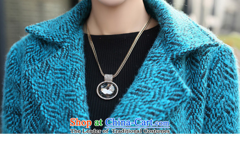 Pretty shadow gross flows in female coat? Long 2015 autumn and winter new Korean female jacket is 