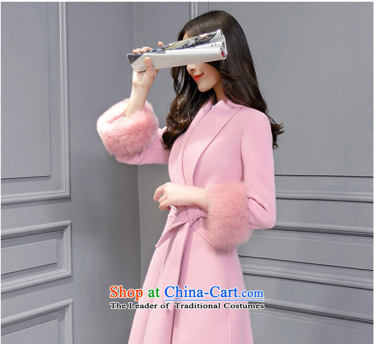 Better, Yi 2015 winter new Korean fashion v-neck autumn and winter coats that? long hair? jacket M8521 Sau San rouge toner L picture, prices, brand platters! The elections are supplied in the national character of distribution, so action, buy now enjoy more preferential! As soon as possible.