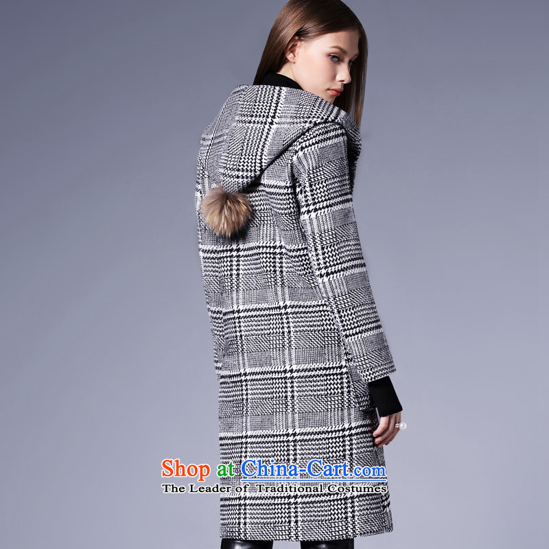 Zk Western women 2015 Fall/Winter Collections new chidori of Sau San video thin hair? In long coat a wool coat cap chidori grid M,zk,,, shopping on the Internet